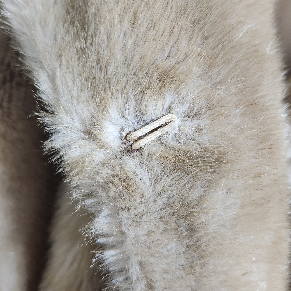 Tissavel France Vintage Faux Mink Fur Jacket Made In England Sz XL Excellent Con - Picture 7 of 16